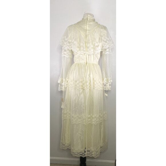 NWT VTG Cummings Victorian Lace Wedding Dress Romantic Intermission Length -flaw - Picture 2 of 13